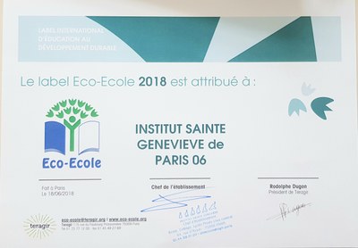 Label éco-école 2018 - Biodiversité